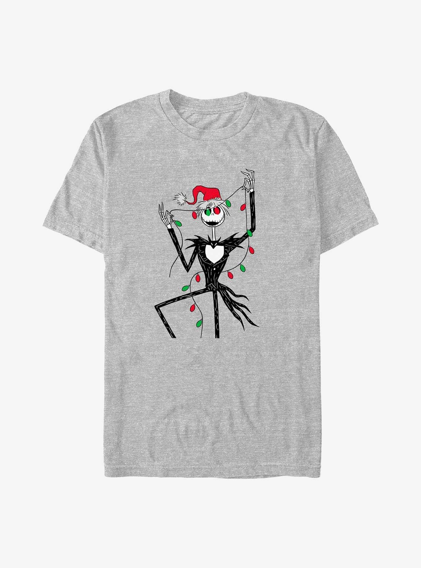 The Nightmare Before Christmas Santa Jack Christmas Lights Big Tall T-Shirt T-Shirt | Aesthetic Graphic | Top Pick For Fans