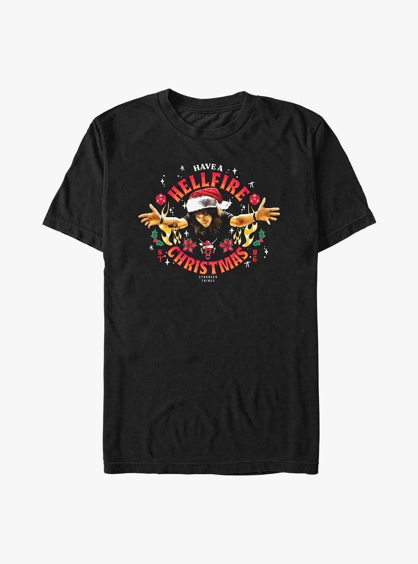 Stranger Things Hellfire Christmas Santa Eddie Big & Tall T-Shirt