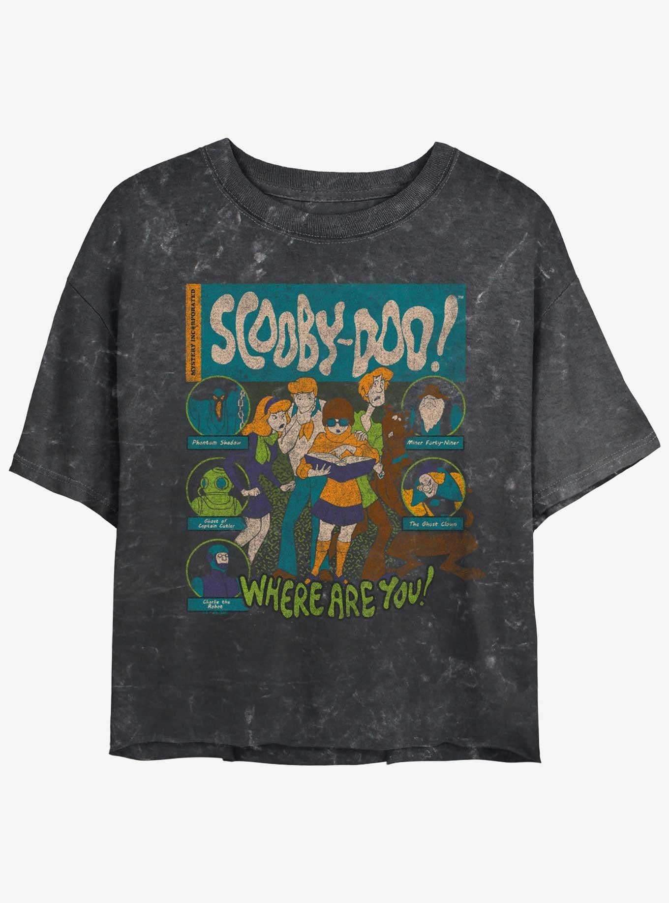 Scooby Doo Mystery Poster Girls Mineral Wash Crop T-Shirt | Premium Unisex T-Shirt, Trending Graphic Tee