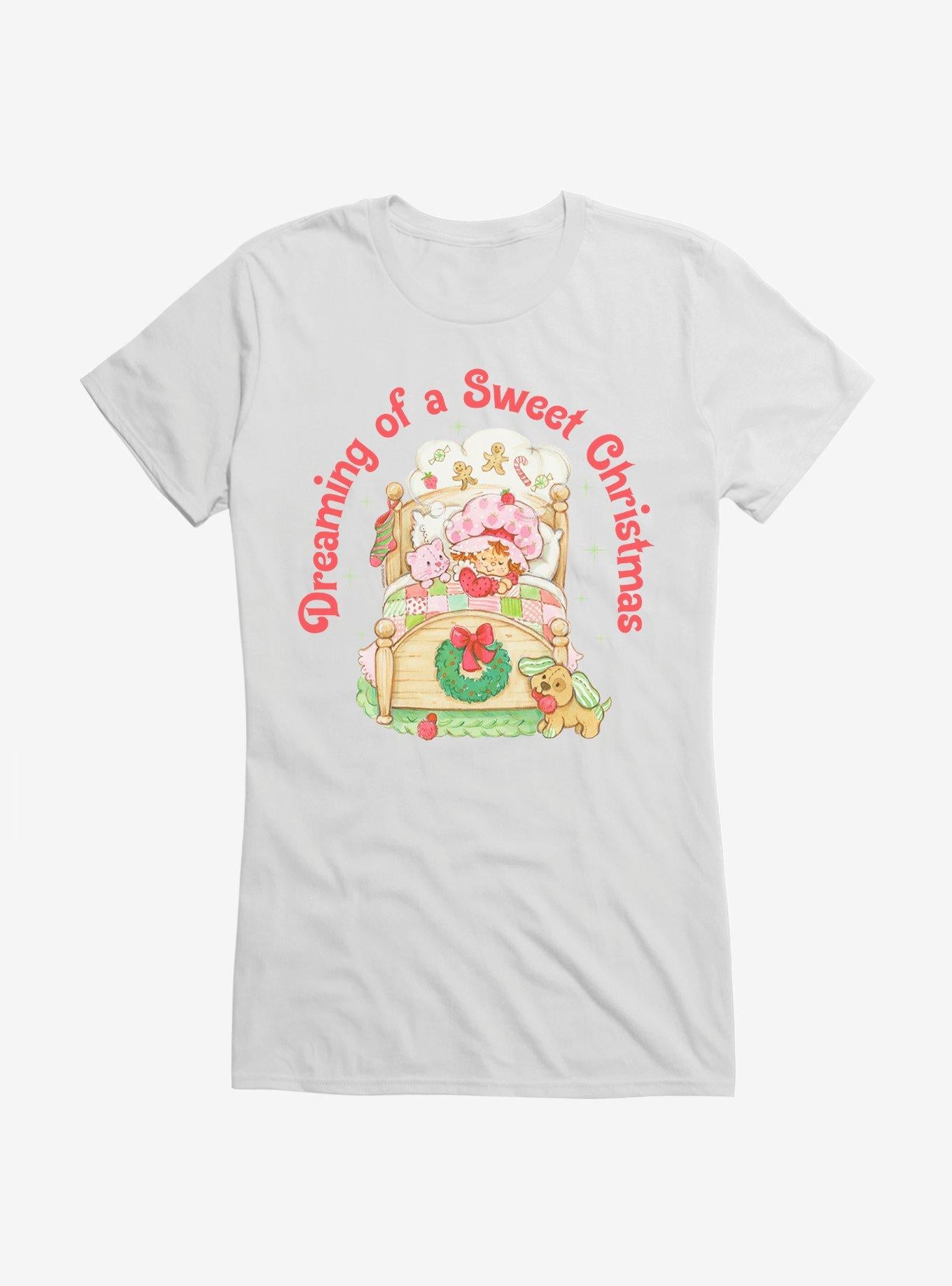 Strawberry Shortcake Dreaming Of A Sweet Christmas Girls T-Shirt T-Shirt | Aesthetic Graphic | High Demand Item