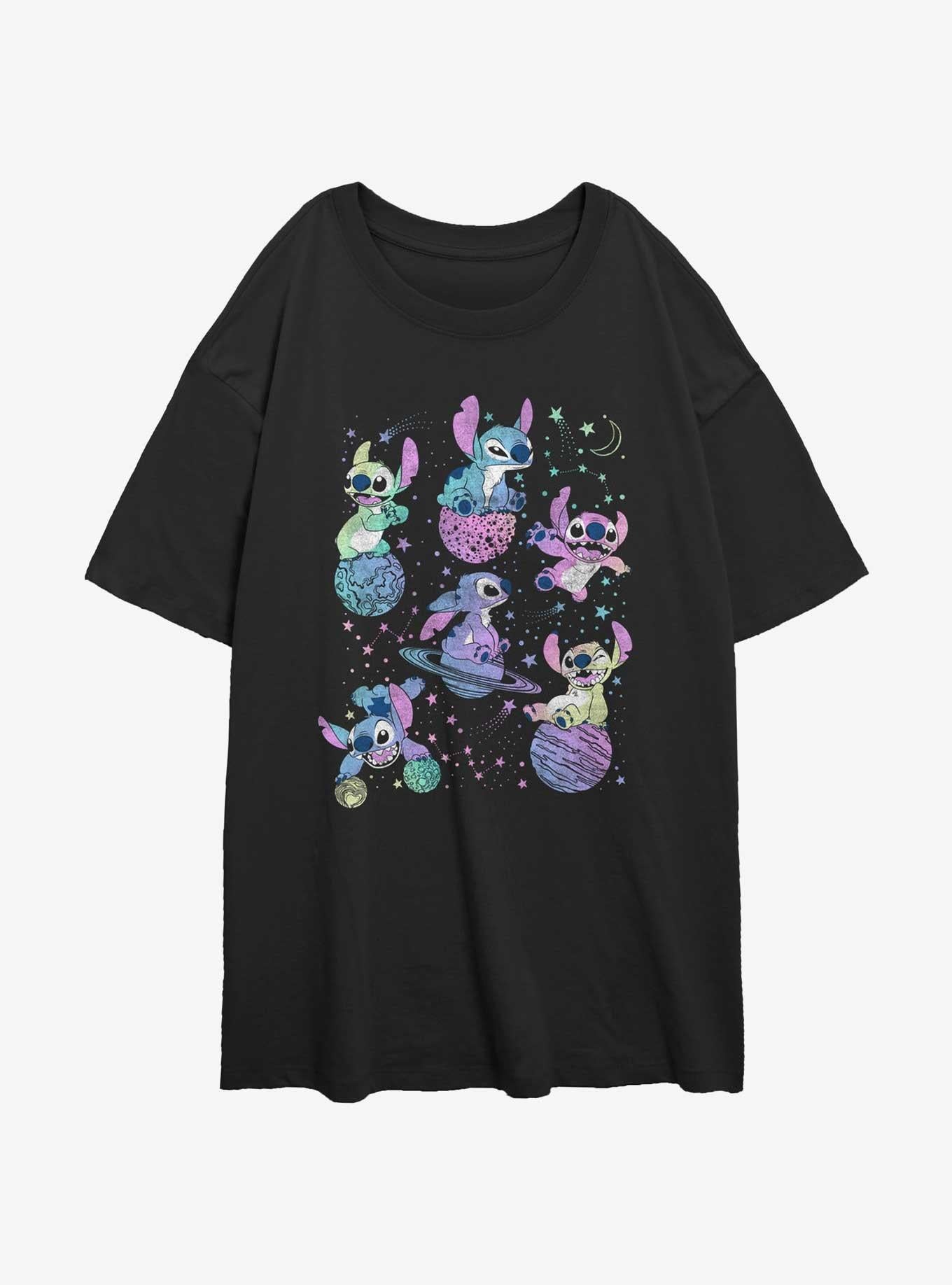 Disney Lilo Stitch Planetary Stitch Girls Oversized T-Shirt T-Shirt | Top Trending Artwork | Must-Have Style