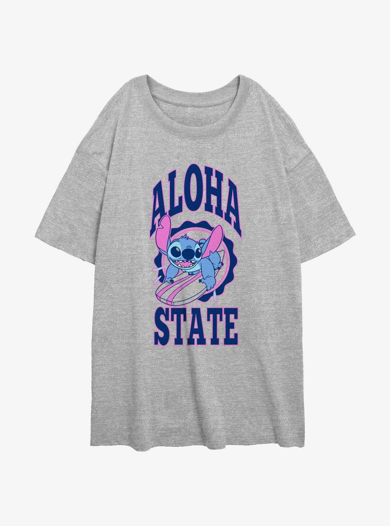Disney Lilo Stitch Aloha State Surfer Girls Oversized T-Shirt T-Shirt | Bold Graphic Edition | High Demand Item