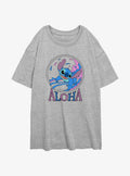 Disney Lilo Stitch Aloha Surf Girls Oversized T-Shirt T-Shirt | High-Quality Print | Top Pick For Fans
