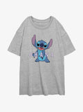 Disney Lilo Stitch Ohana Girls Oversized T-Shirt T-Shirt | Premium Graphic | Perfect For Daily Wear