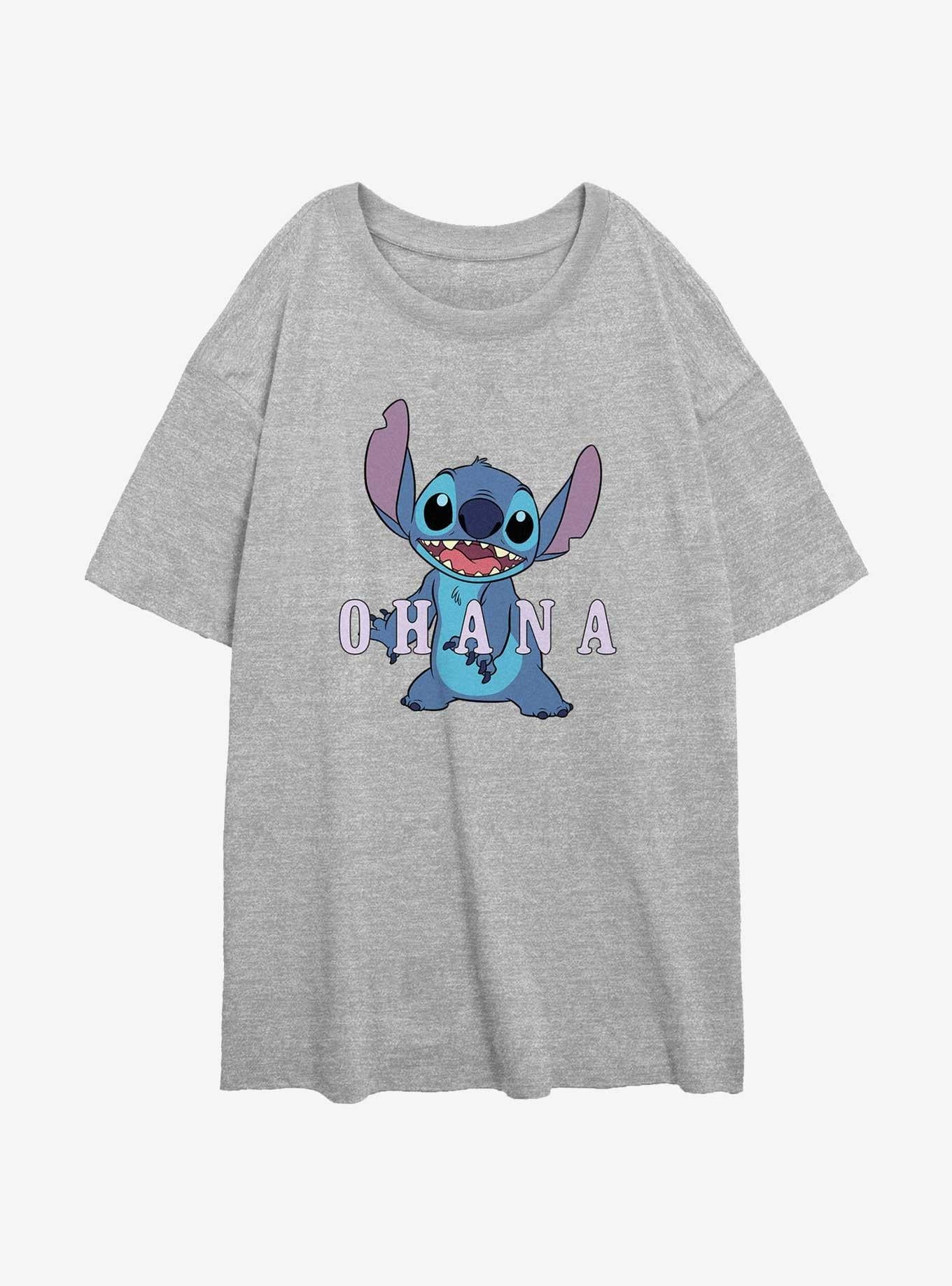 Disney Lilo Stitch Ohana Girls Oversized T-Shirt T-Shirt | Premium Graphic | Perfect For Daily Wear