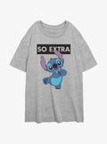 Disney Lilo Stitch So Extra Girls Oversized T-Shirt T-Shirt | Viral Style | Top Pick For Fans