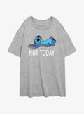 Disney Lilo Stitch Not Today Girls Oversized T-Shirt T-Shirt | Best-Selling Design | High Demand Item