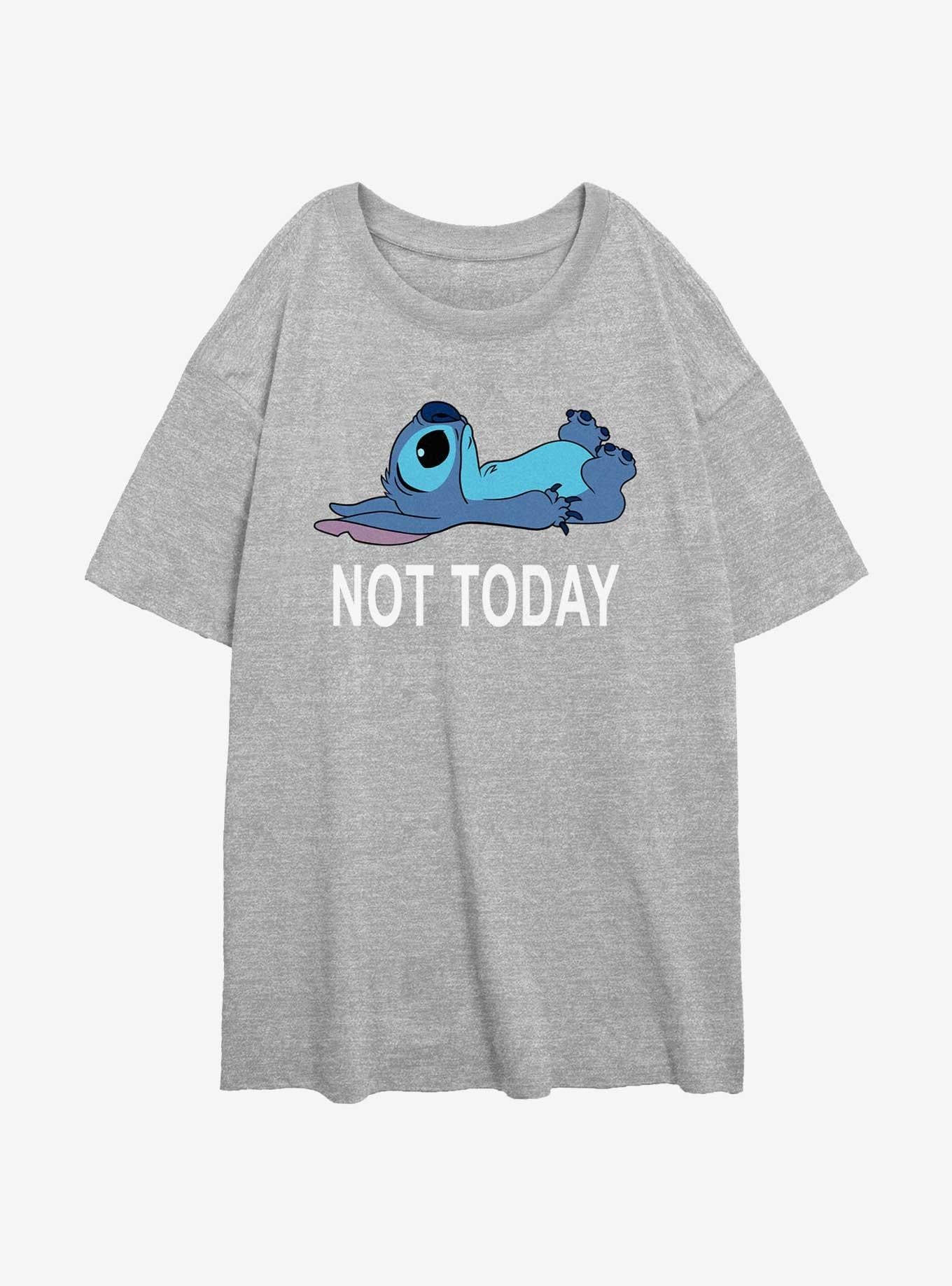 Disney Lilo Stitch Not Today Girls Oversized T-Shirt T-Shirt | Best-Selling Design | High Demand Item