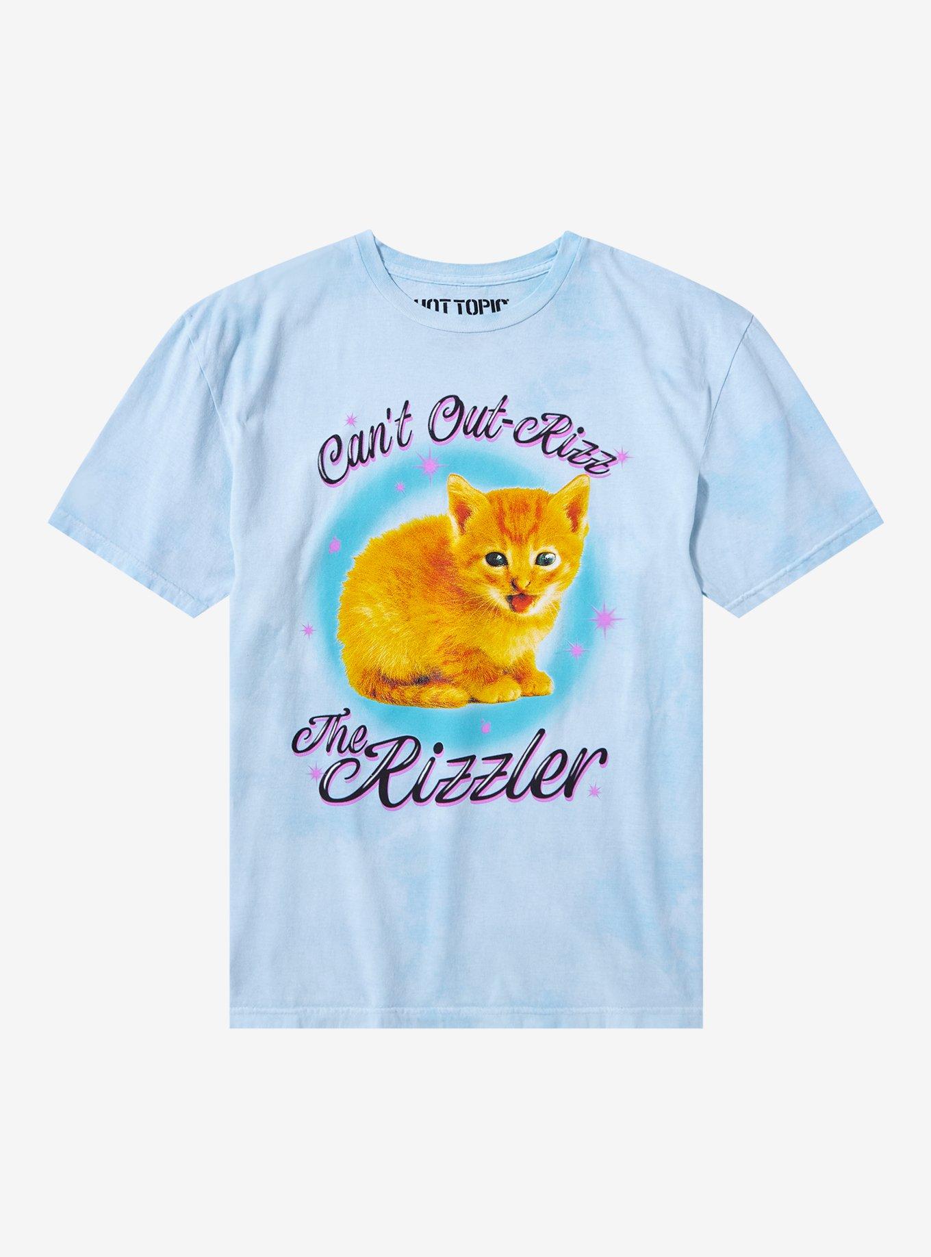 Kitten The Rizzler Blue Wash TShirt Graphic Tee | Graphic Tee | Unisex Shirt | High-Quality Print