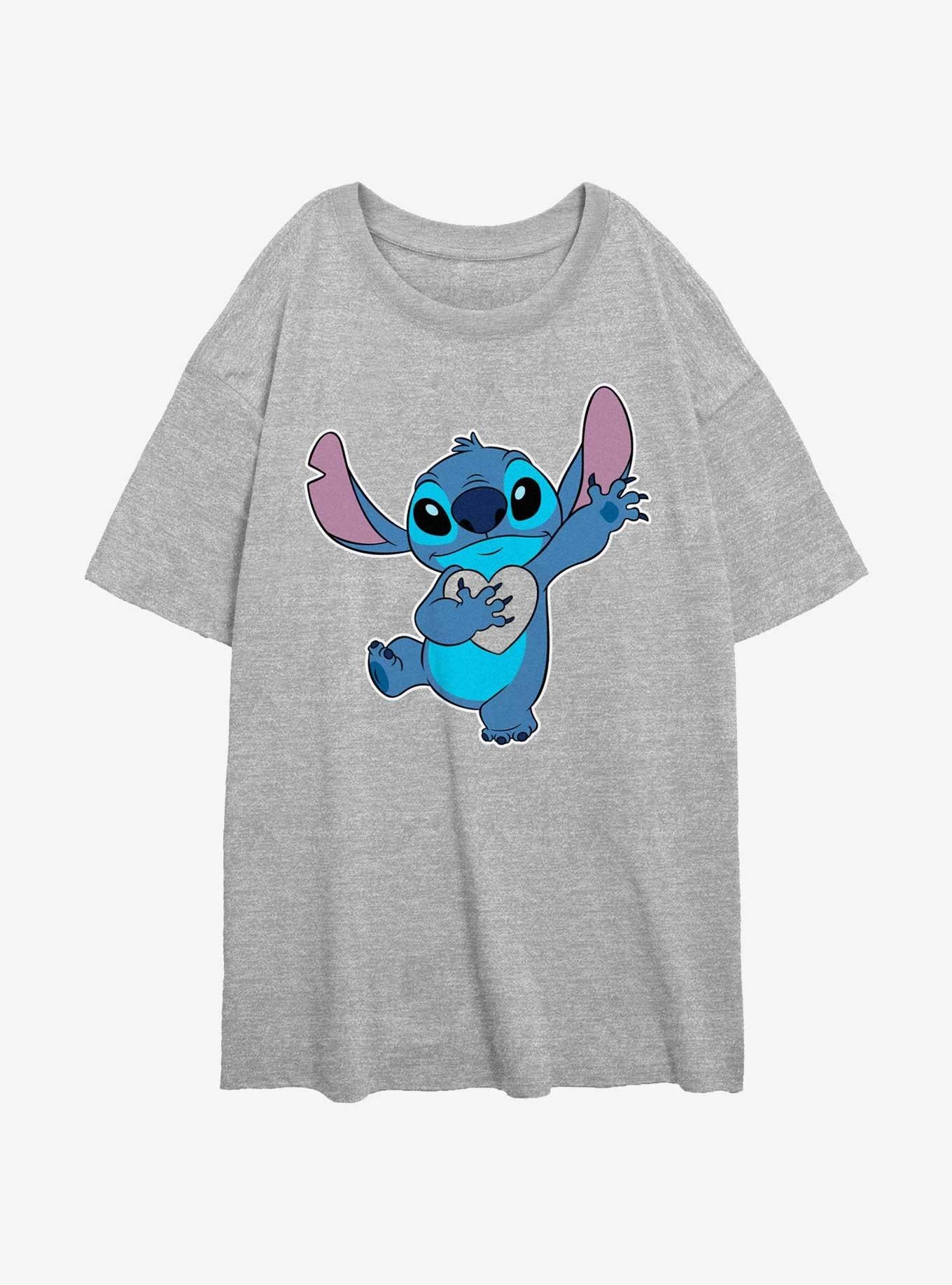 Disney Lilo Stitch Ohana Heart Girls Oversized T-Shirt T-Shirt | Best-Selling Design | Must-Have Style