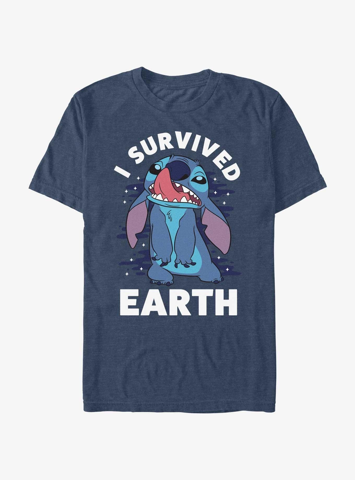 Disney Lilo Stitch I Survived Earth T-Shirt T-Shirt | Premium Graphic | Trending Now