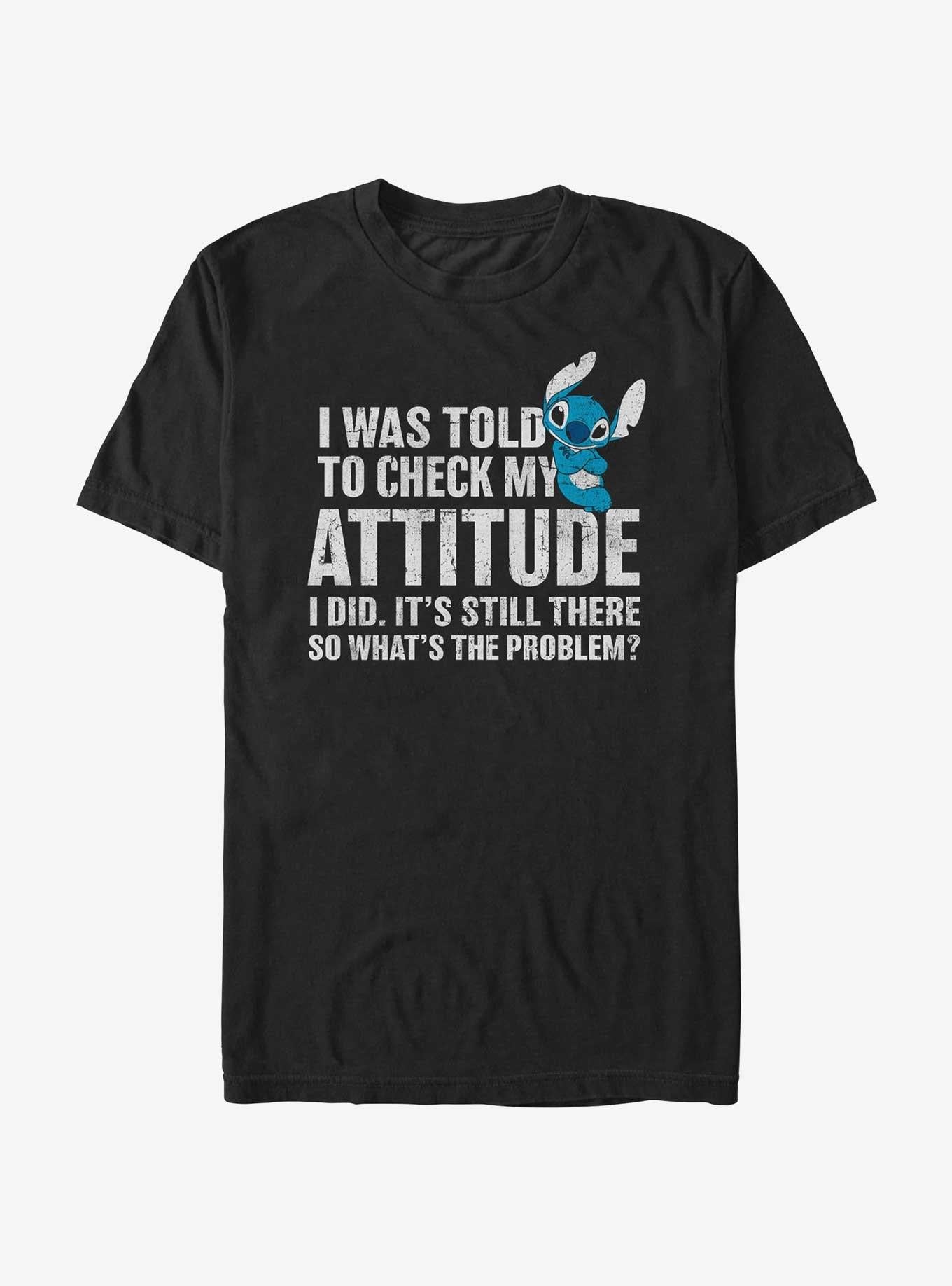 Disney Lilo Stitch Attitude Check T-Shirt T-Shirt | Best-Selling Design | Perfect For Daily Wear