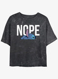 Disney Lilo Stitch Nope Stitch Girls Mineral Wash Crop T-Shirt T-Shirt | Premium Graphic | Perfect For Daily Wear
