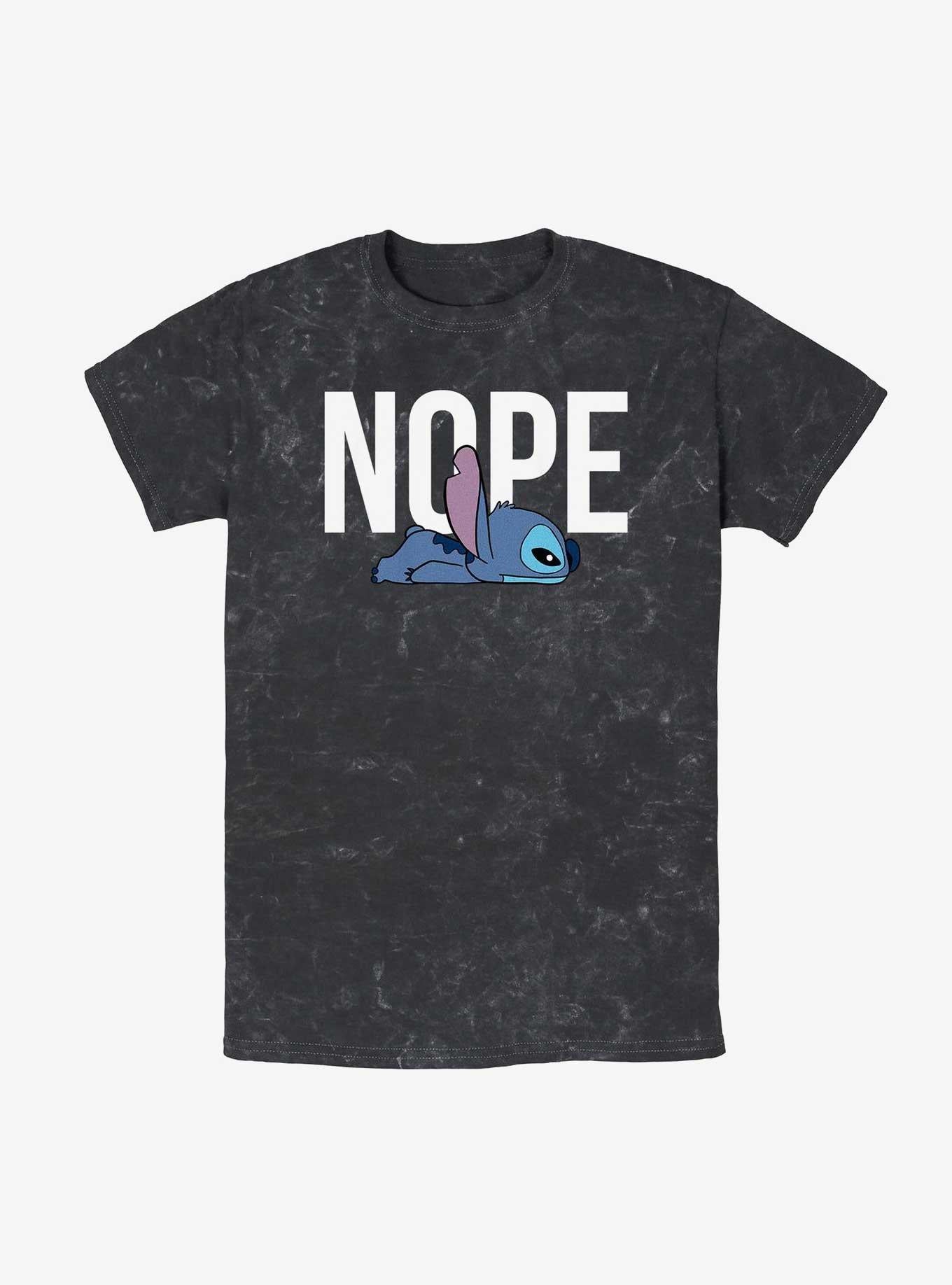Disney Lilo Stitch Nope Stitch Mineral Wash T-Shirt T-Shirt | Trending Streetwear Style | High Demand Item