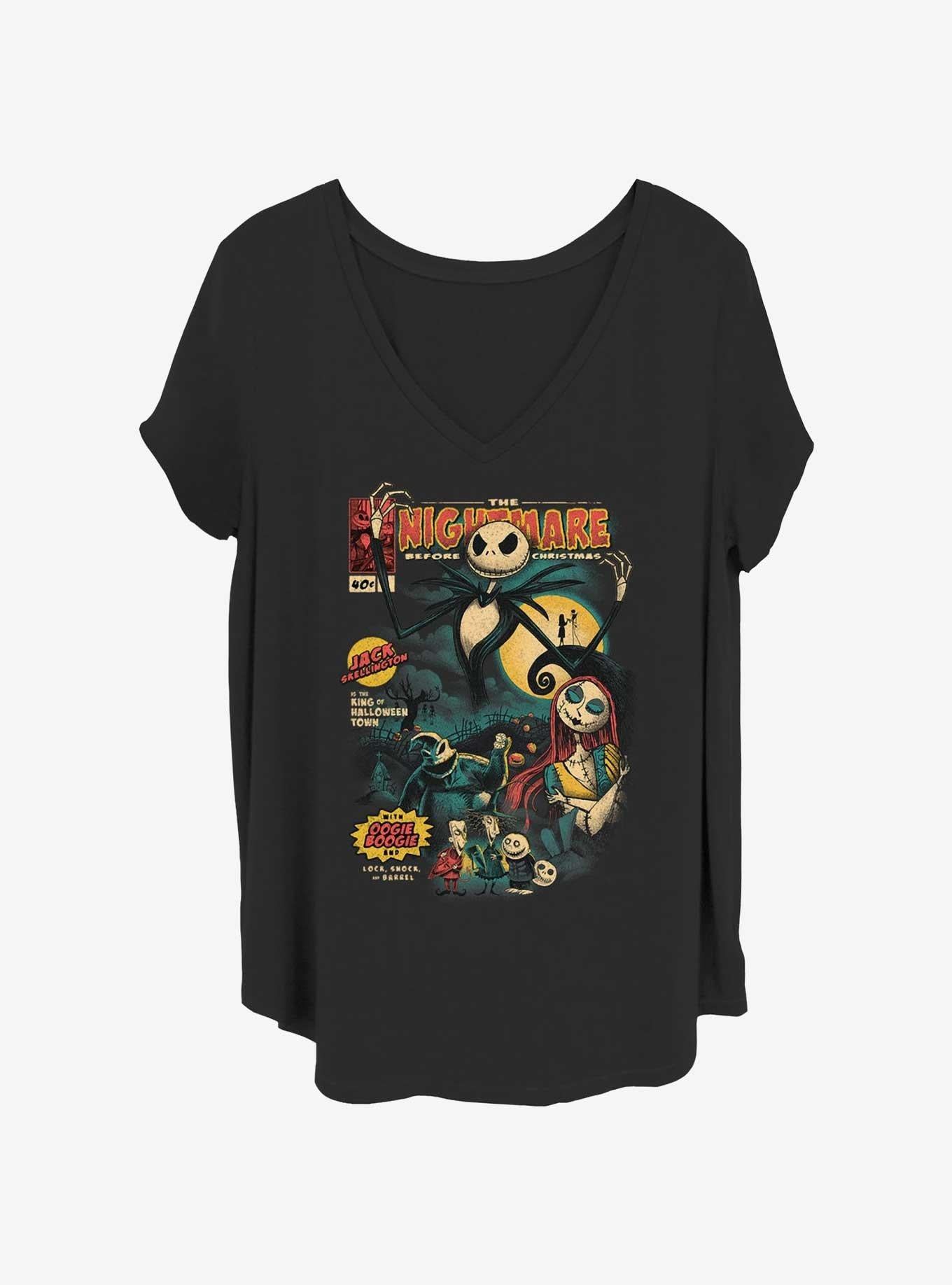 The Nightmare Before Christmas Comic Cover Girls T-Shirt Plus Size T-Shirt | High-Quality Print | Top Pick For Fans