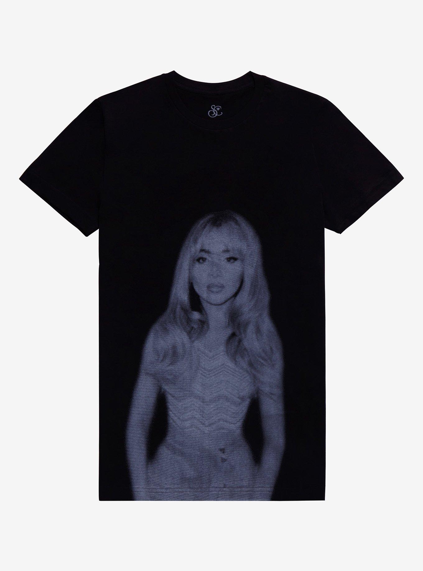 Sabrina Carpenter Black White Portrait T Shirt