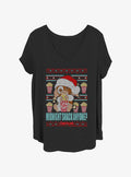 Gremlins Midnight Snack Santa Ugly Christmas Girls T-Shirt Plus Size T-Shirt | Best-Selling Artwork | Trending Now