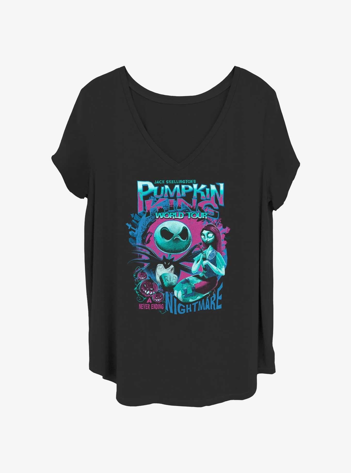 The Nightmare Before Christmas Pumpkin King World Tour Girls T-Shirt Plus Size T-Shirt | Aesthetic Graphic | Great Gift Idea