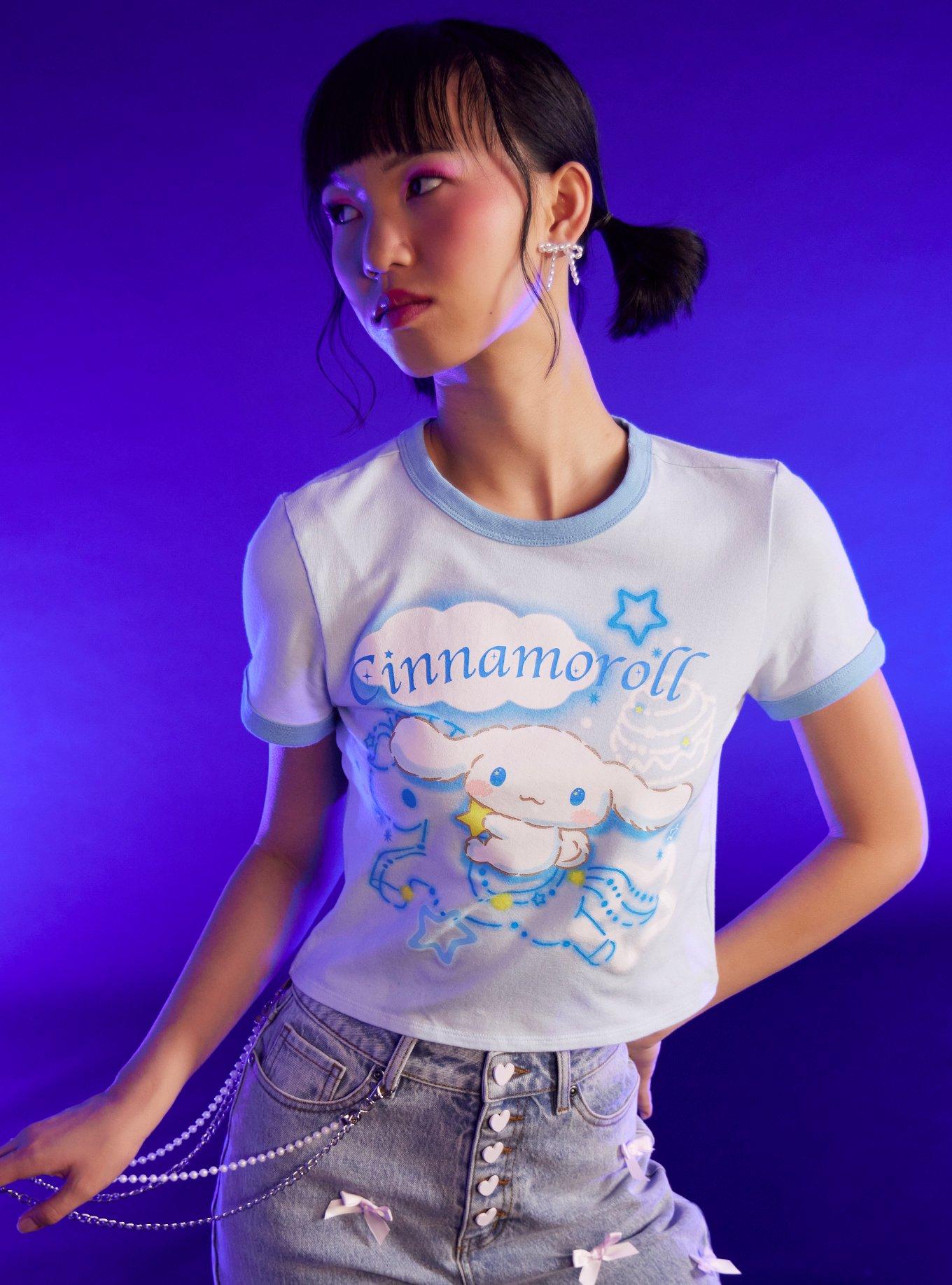 Cinnamoroll Starry Cloud Girls Ringer Baby T-Shirt | Premium Unisex T-Shirt, Trending Graphic Tee