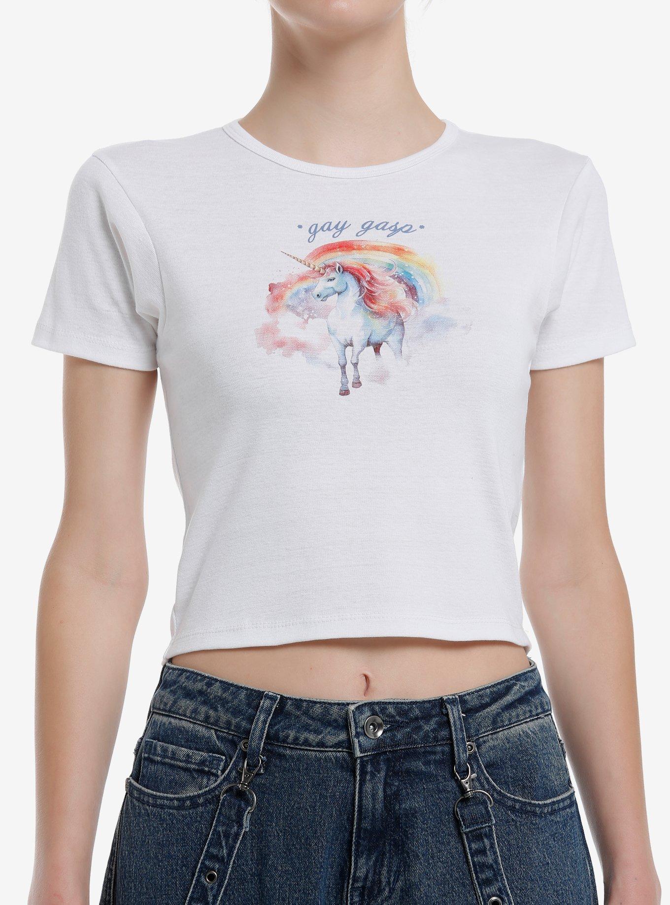 Gay Gasp Unicorn Crop T-Shirt T-Shirt | Best-Selling Design | Must-Have Style