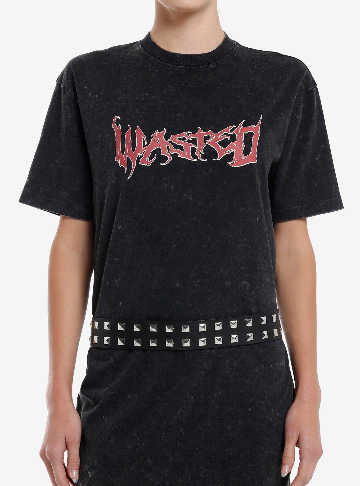 Social Collision Wasted Dark Wash Girls Oversized T-Shirt T-Shirt | Exclusive Edition | High Demand Item