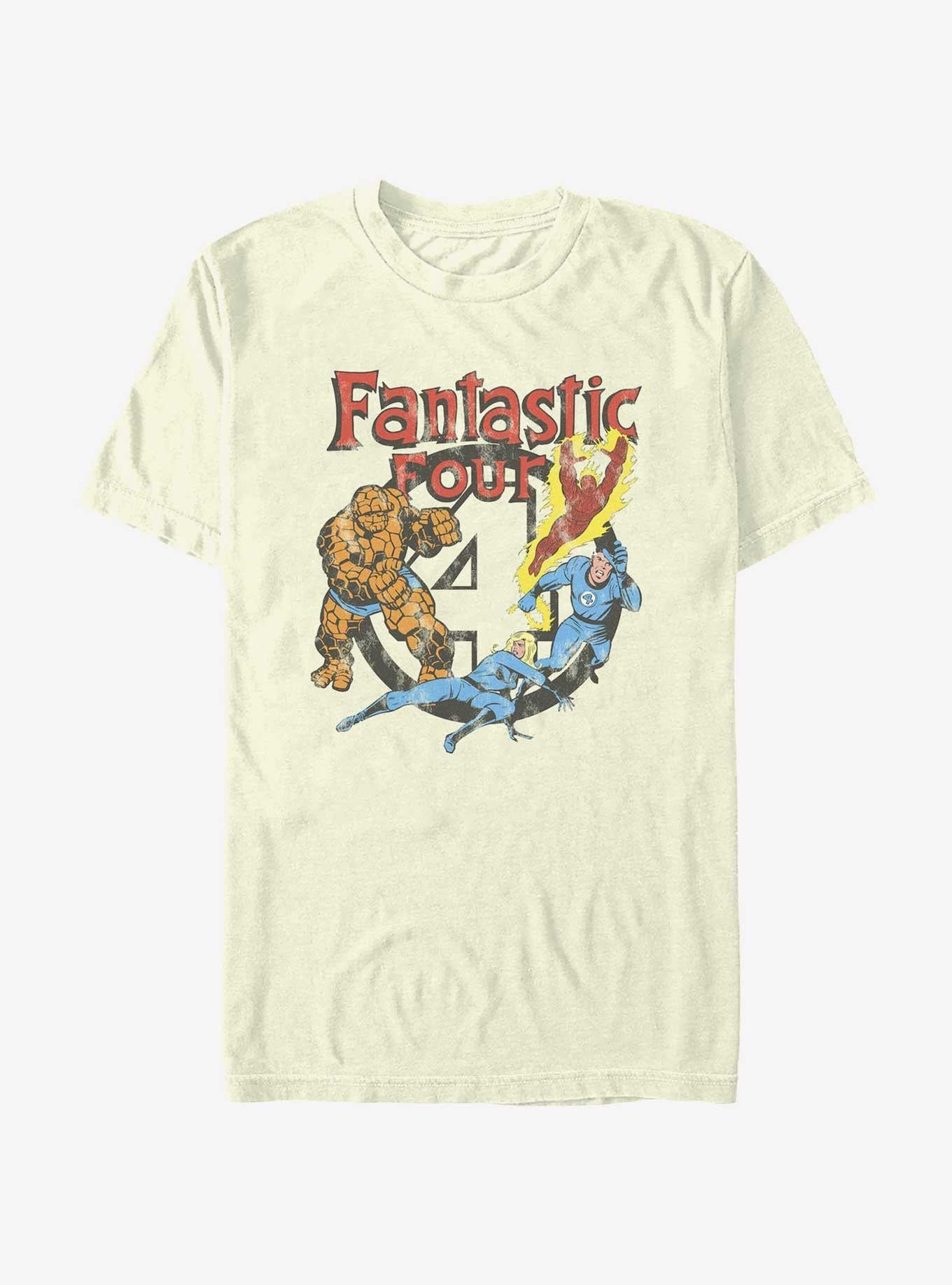 Marvel Fantastic Four Four Squad Vintage Style T-Shirt