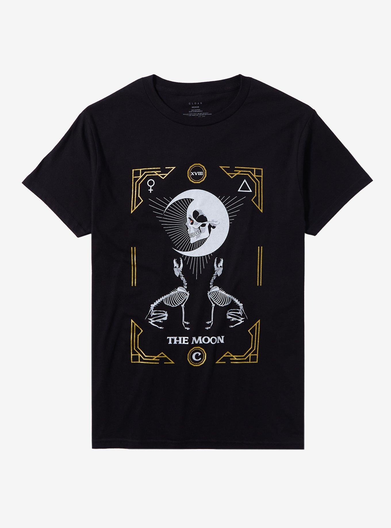 Cloak Tarot Moon Glitter T-Shirt T-Shirt | Vintage Graphic Vibe | Perfect For Daily Wear