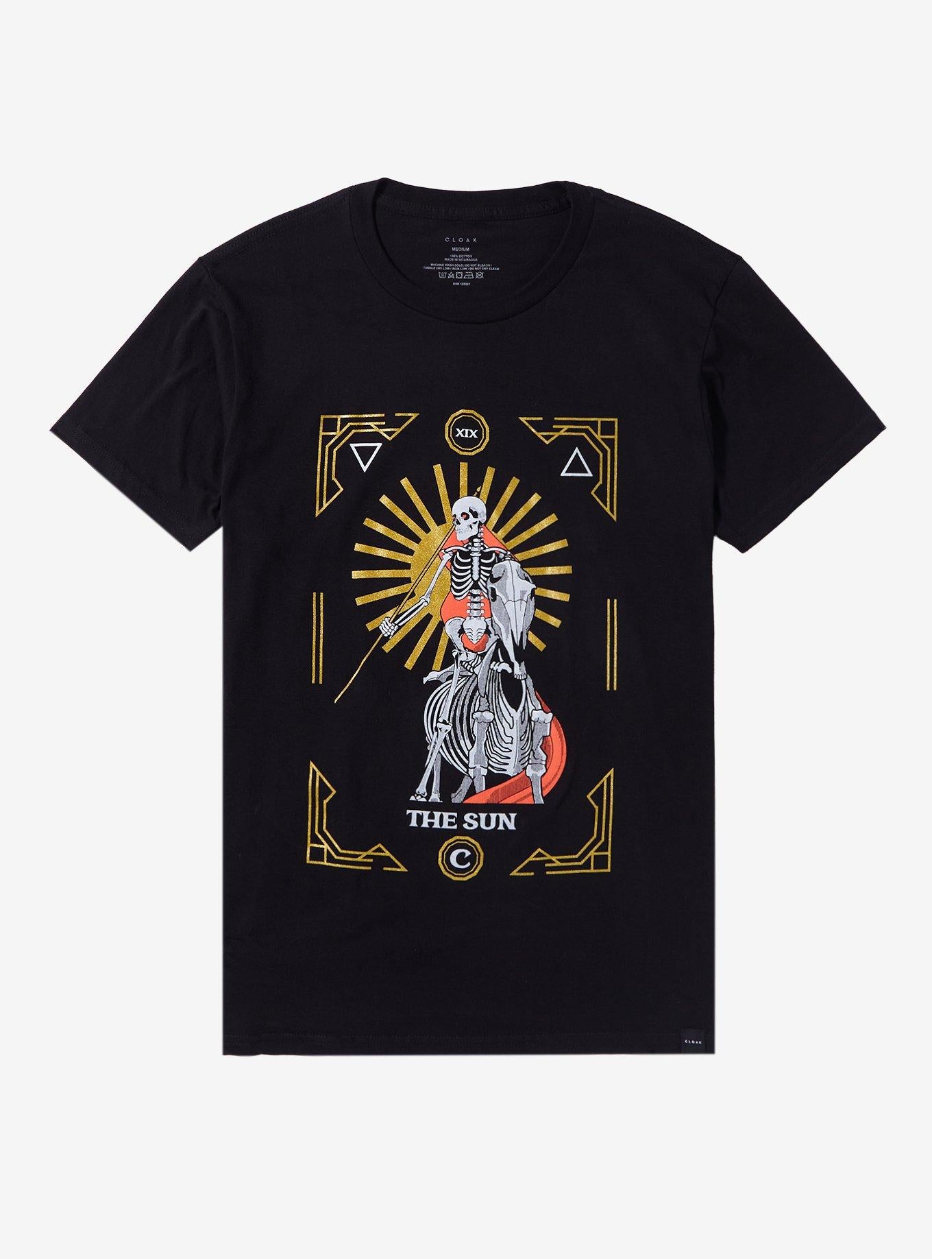 Cloak Tarot Sun Glitter T-Shirt | Premium Unisex T-Shirt, Trending Graphic Tee