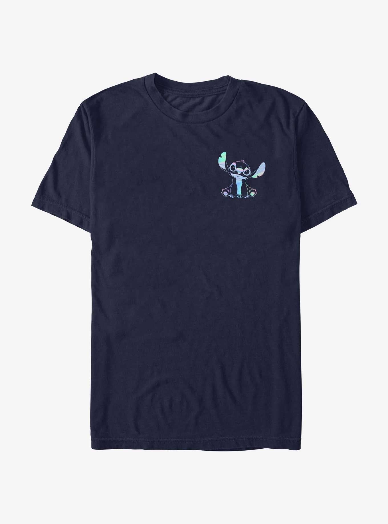 Disney Lilo Stitch Holographic Stitch Pocket T-Shirt T-Shirt | Bold Graphic Edition | Great Gift Idea