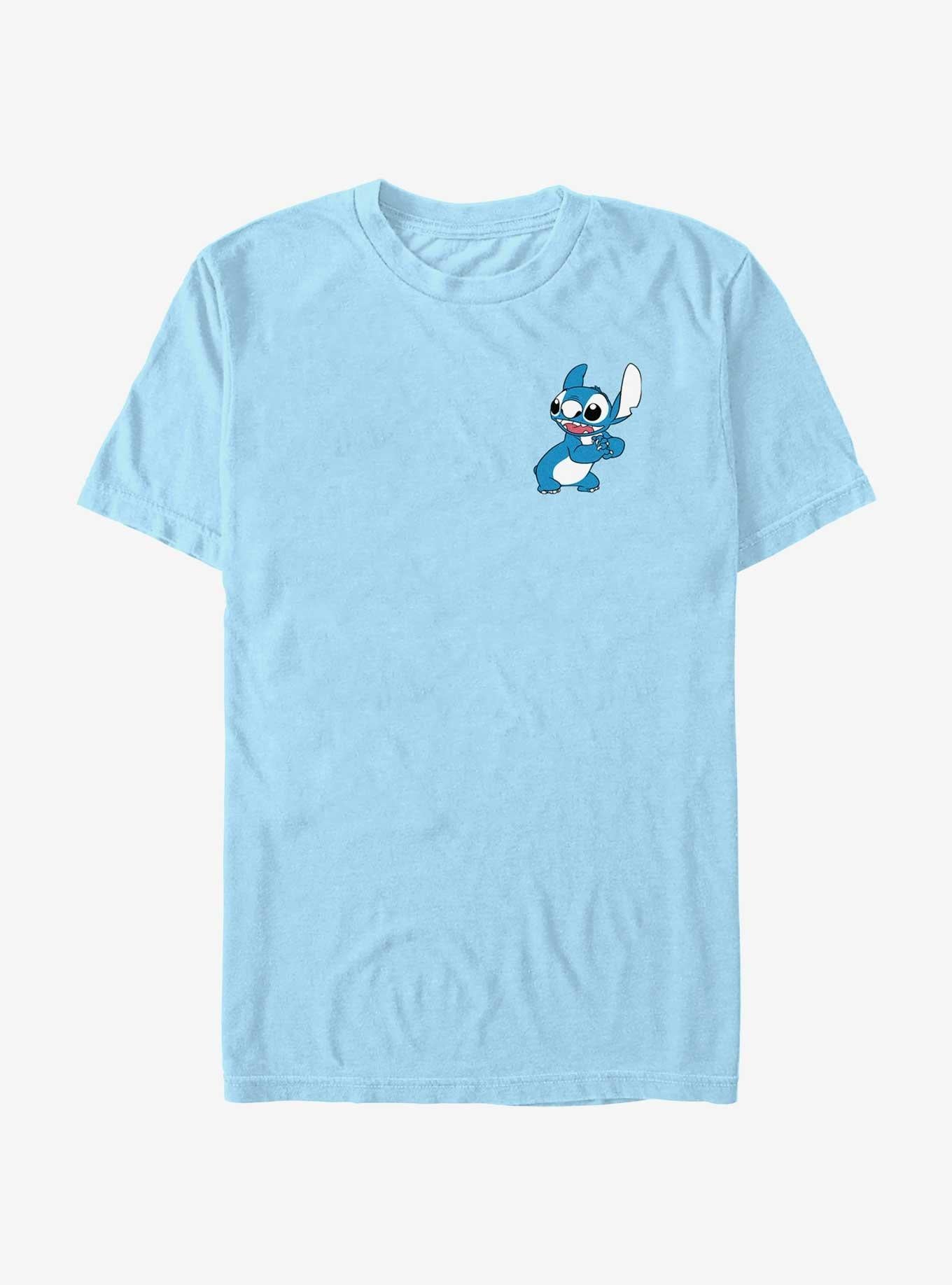 Disney Lilo Stitch Bashful Stitch Pocket T-Shirt T-Shirt | Top Trending Artwork | Great Gift Idea