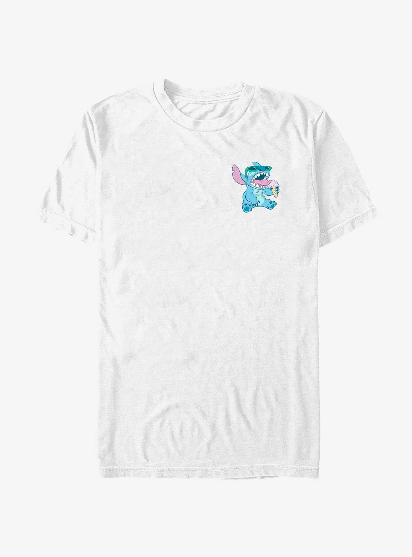 Disney Lilo Stitch Ice Cream Pocket T-Shirt T-Shirt | Viral Style | High Demand Item