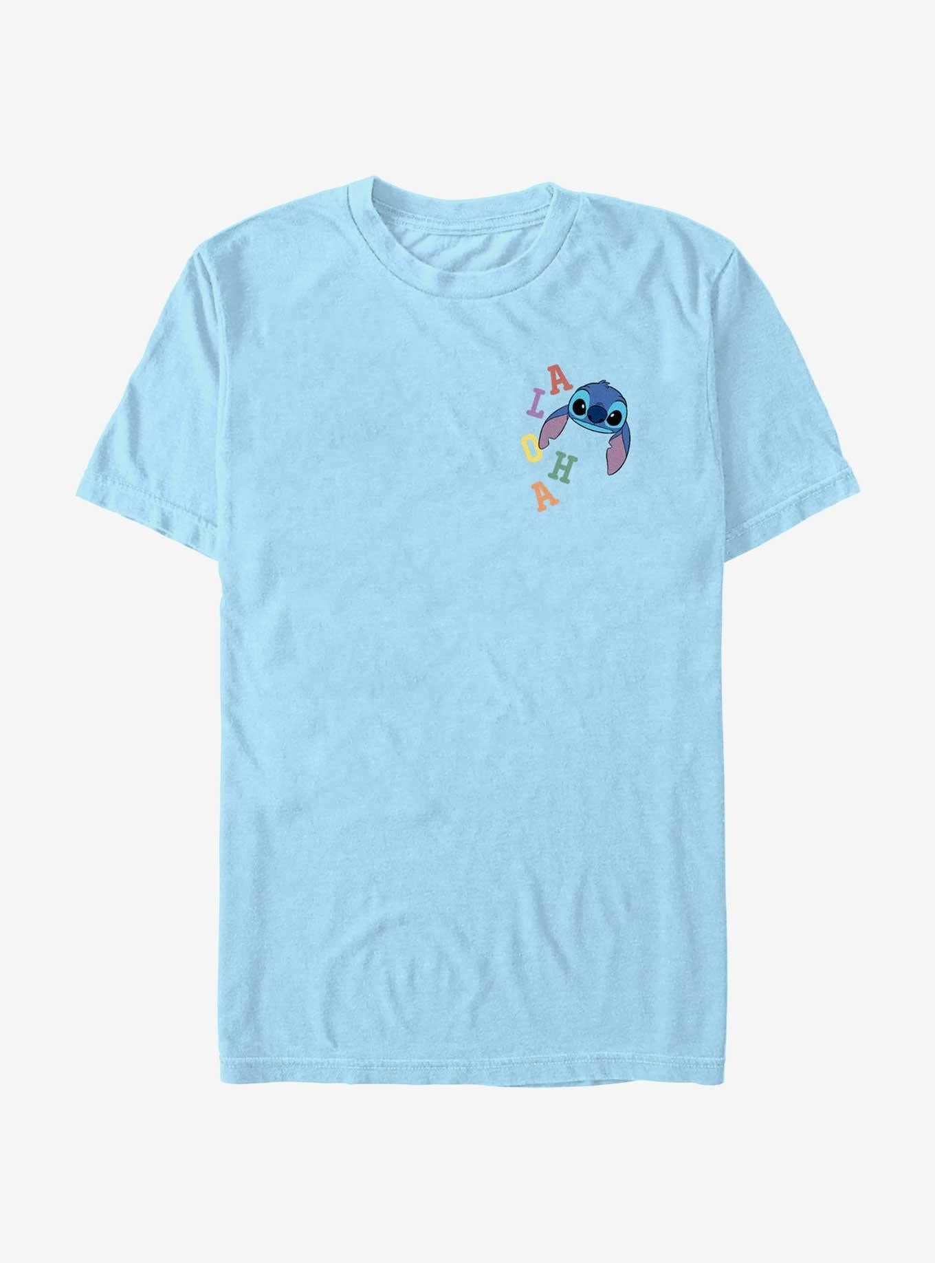 Disney Lilo Stitch Colorful Aloha Pocket T-Shirt T-Shirt | Trending Design | Top Pick For Fans