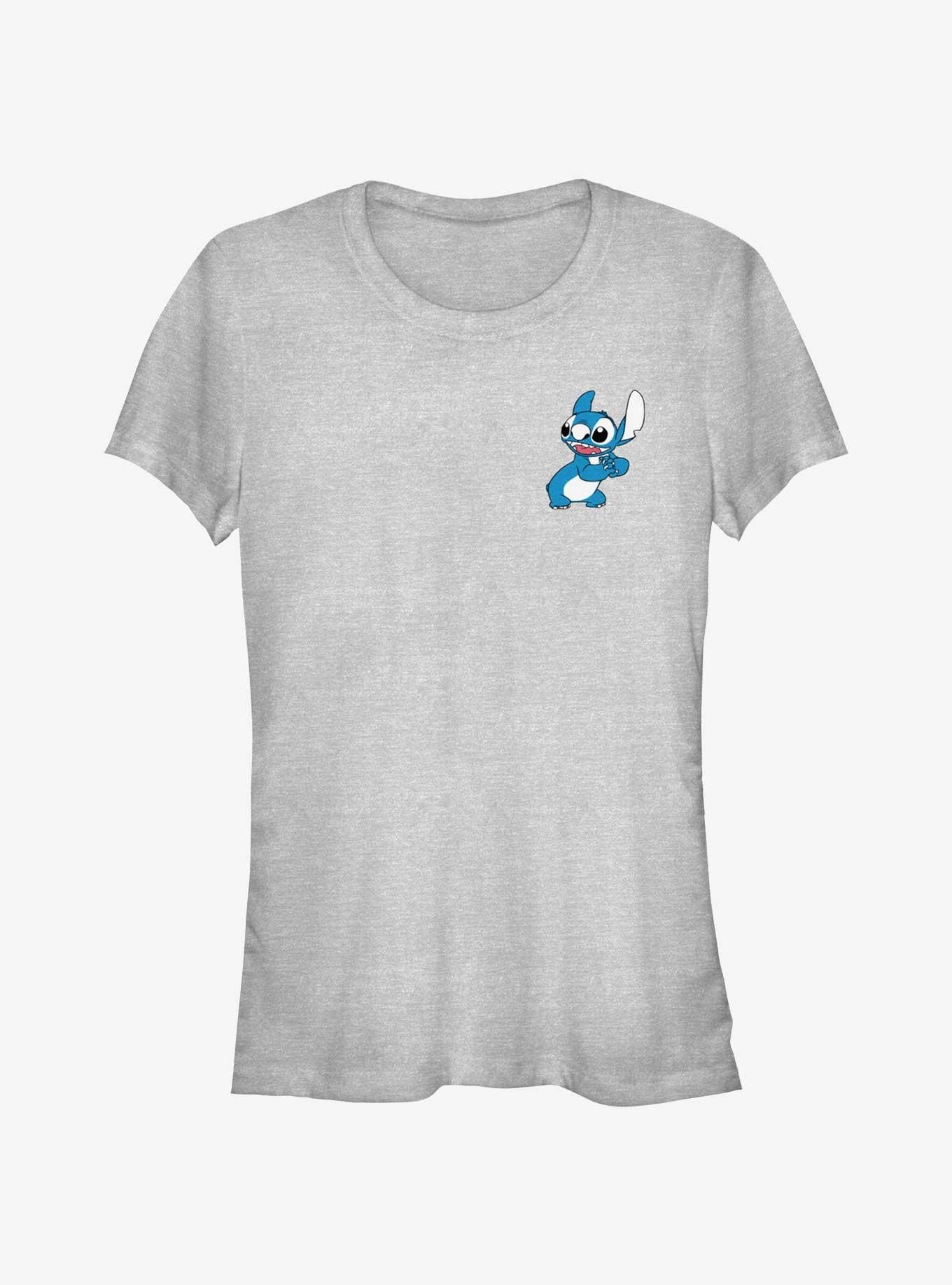 Disney Lilo Stitch Bashful Stitch Pocket Girls T-Shirt T-Shirt | Trending Streetwear Style | Great Gift Idea