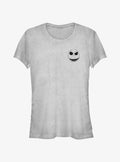 The Nightmare Before Christmas Jack Face Outline Pocket Girls T-Shirt T-Shirt | Aesthetic Graphic | Perfect For Daily Wear