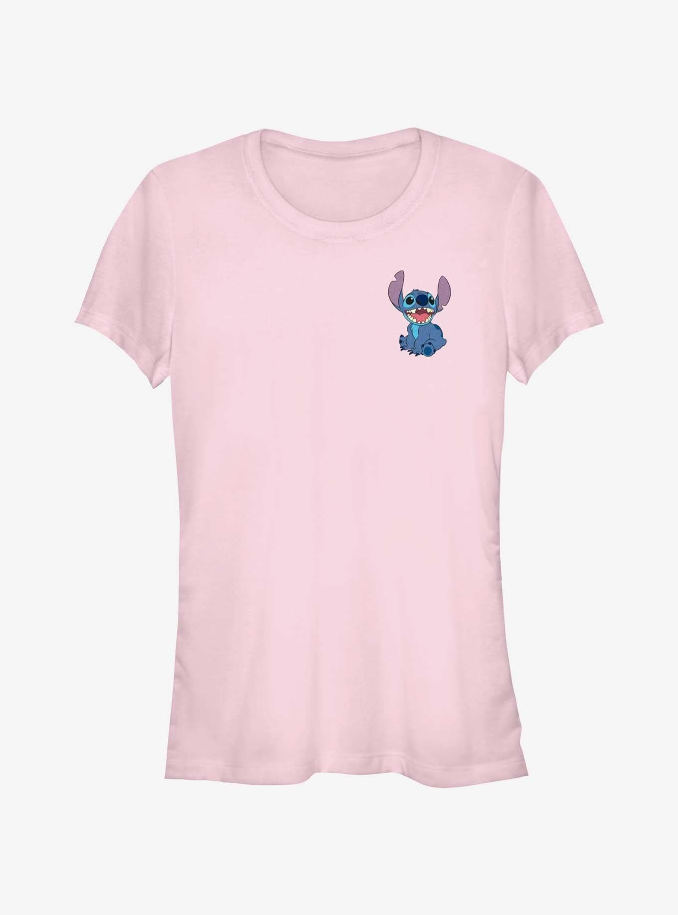 Disney Lilo Stitch Happy Stitch Pocket Girls T-Shirt T-Shirt | High-Quality Print | Great Gift Idea