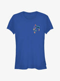Disney Lilo Stitch Colorful Aloha Pocket Girls T-Shirt T-Shirt | Best-Selling Design | Perfect For Daily Wear