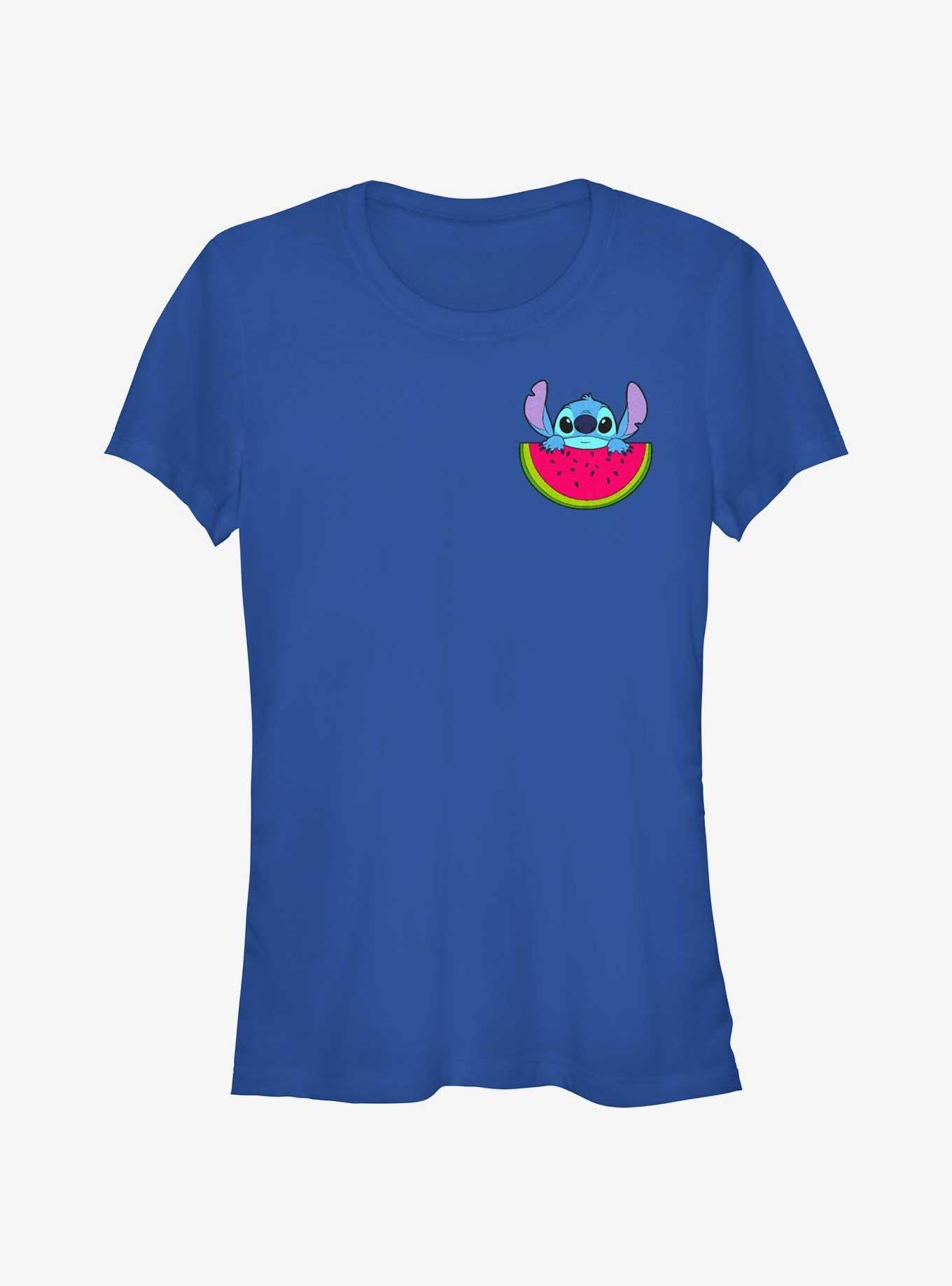 Disney Lilo Stitch Watermelon Pocket Girls T-Shirt T-Shirt | Exclusive Edition | Perfect For Daily Wear