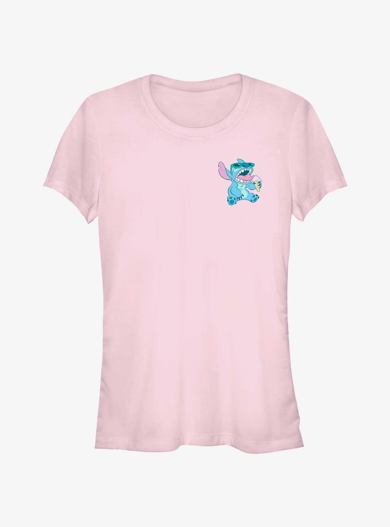 Disney Lilo Stitch Ice Cream Pocket Girls T-Shirt T-Shirt | Fan Favorite Style | Must-Have Style