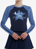 Disney Stitch Star Patch Girls Long-Sleeve Raglan T-Shirt | Premium Unisex T-Shirt, Trending Graphic Tee