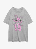 Disney Lilo Stitch Big Angel Girls Oversized T-Shirt T-Shirt | Streetwear Vibe | High Demand Item