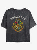 Harry Potter Vintage Logo Mineral Wash Girls Crop T-Shirt