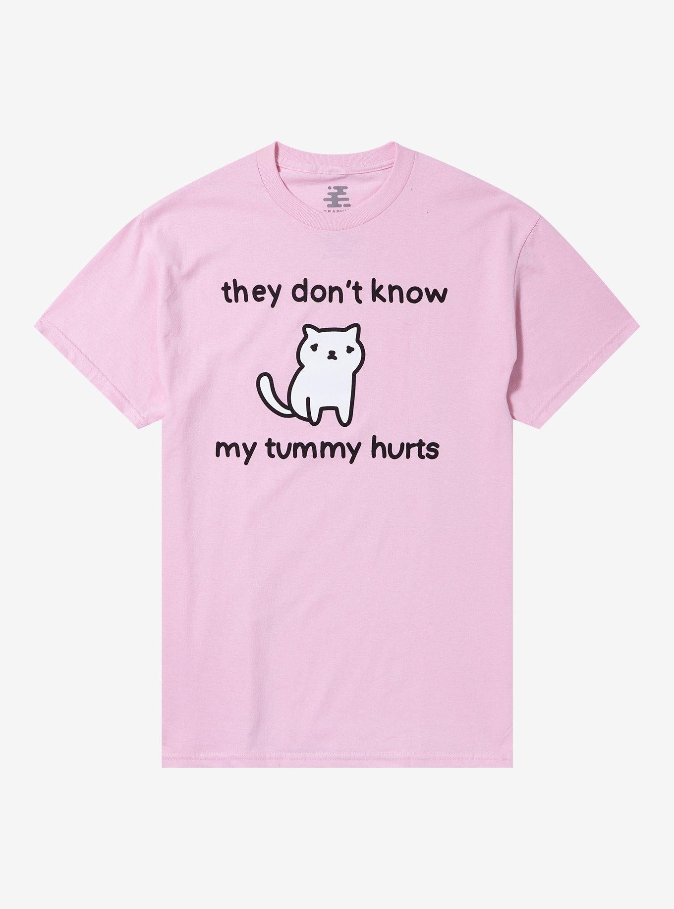 My Tummy Hurts Cat T-Shirt By Heloisa T-Shirt | Bold Graphic Edition | Great Gift Idea