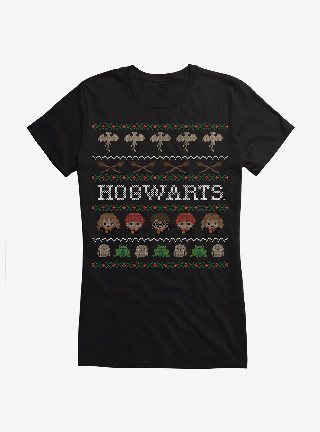 Harry Potter Hogwarts Ugly Christmas Pattern Girls T-Shirt T-Shirt | Streetwear Vibe | Great Gift Idea