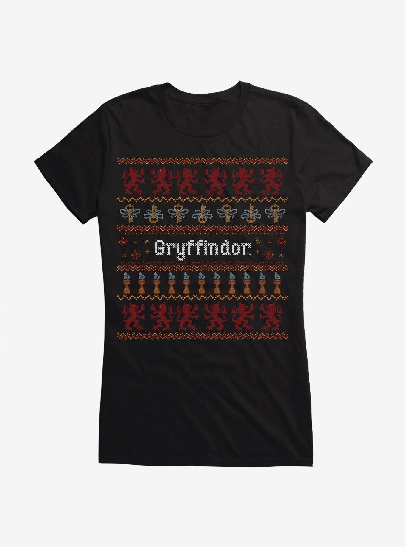 Harry Potter Gryffindor Ugly Christmas Pattern Girls T-Shirt T-Shirt | Best-Selling Artwork | Trending Now