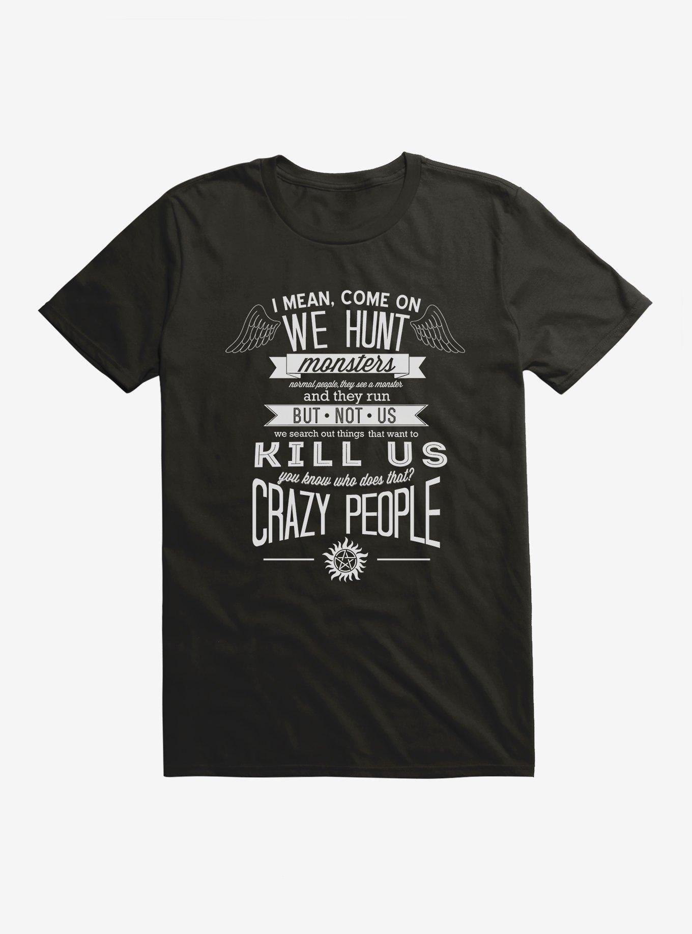 Supernatural Crazy People T-Shirt | Premium Unisex T-Shirt, Trending Graphic Tee