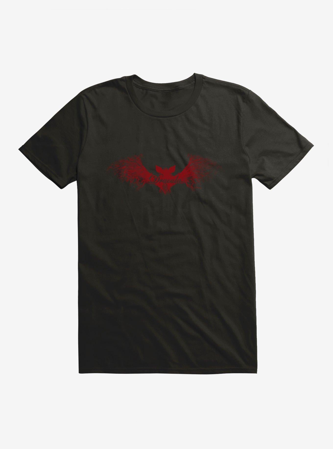 Universal Monsters Dracula Bat Script T-Shirt