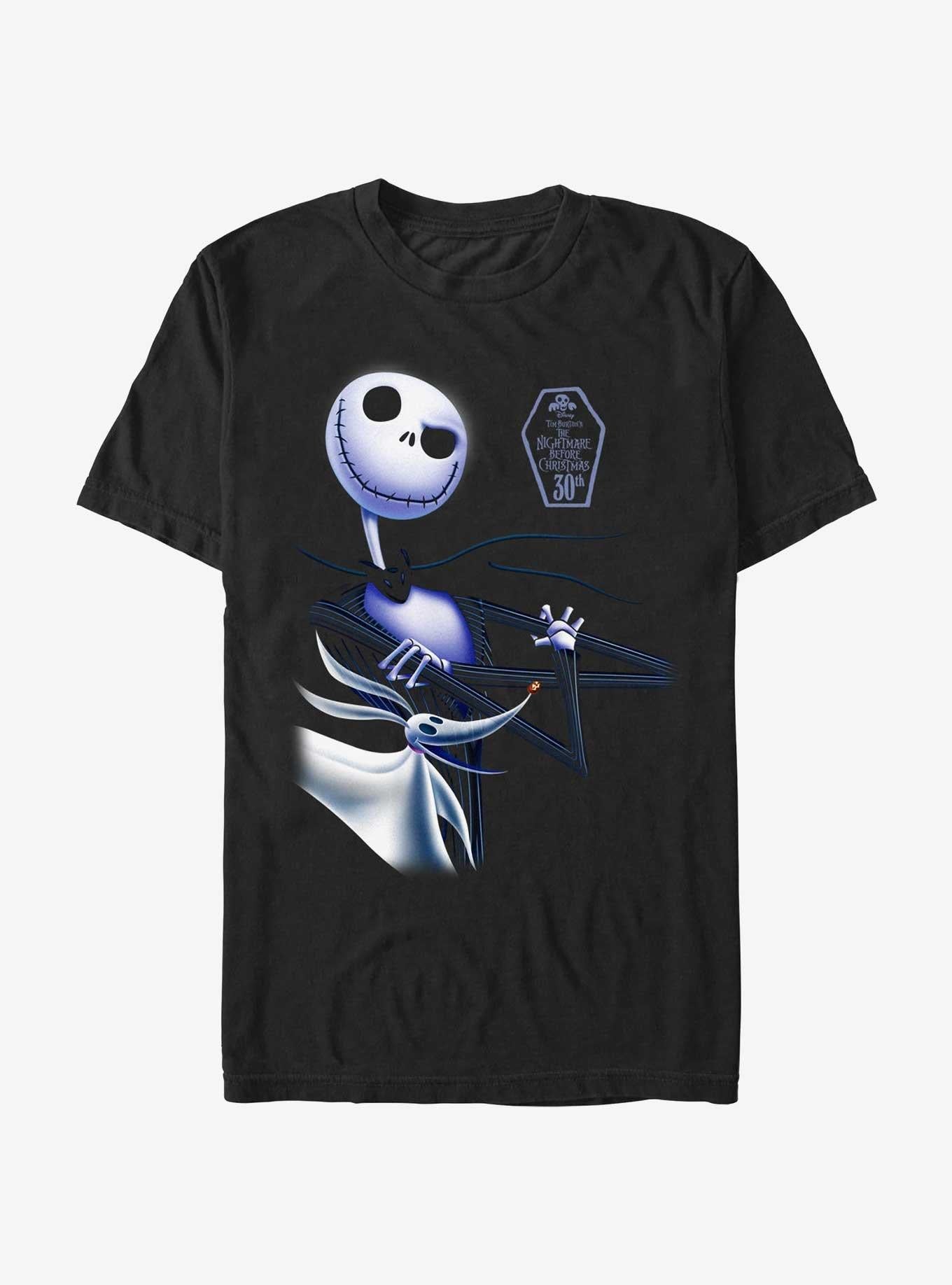 The Nightmare Before Christmas Jack & Zero 30th Anniversary T-shirt | Trendy Graphic Tee | Casual Unisex T-shirt