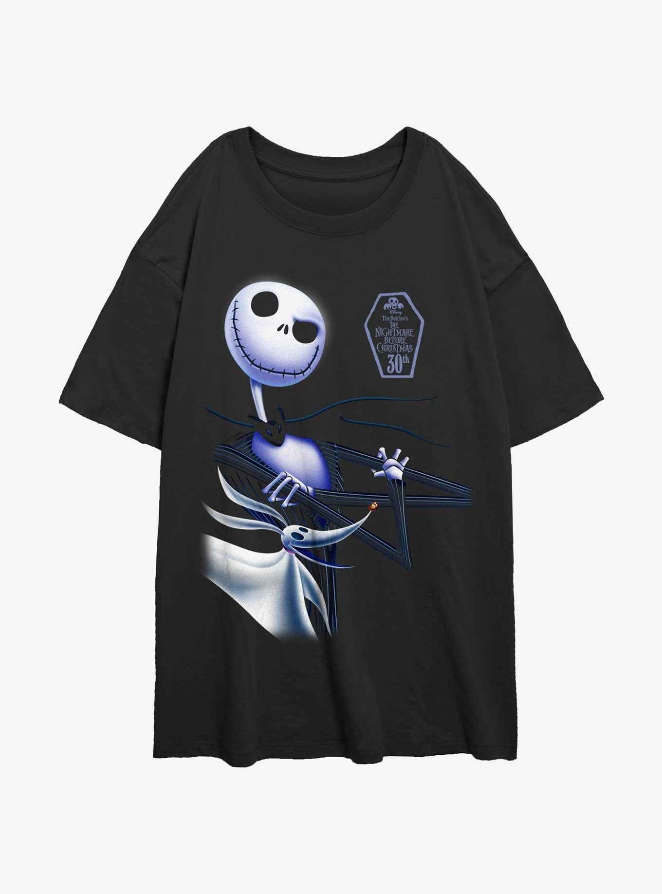 The Nightmare Before Christmas Jack Zero 30th Anniversary Girls Oversized T-Shirt T-Shirt | Viral Style | High Demand Item