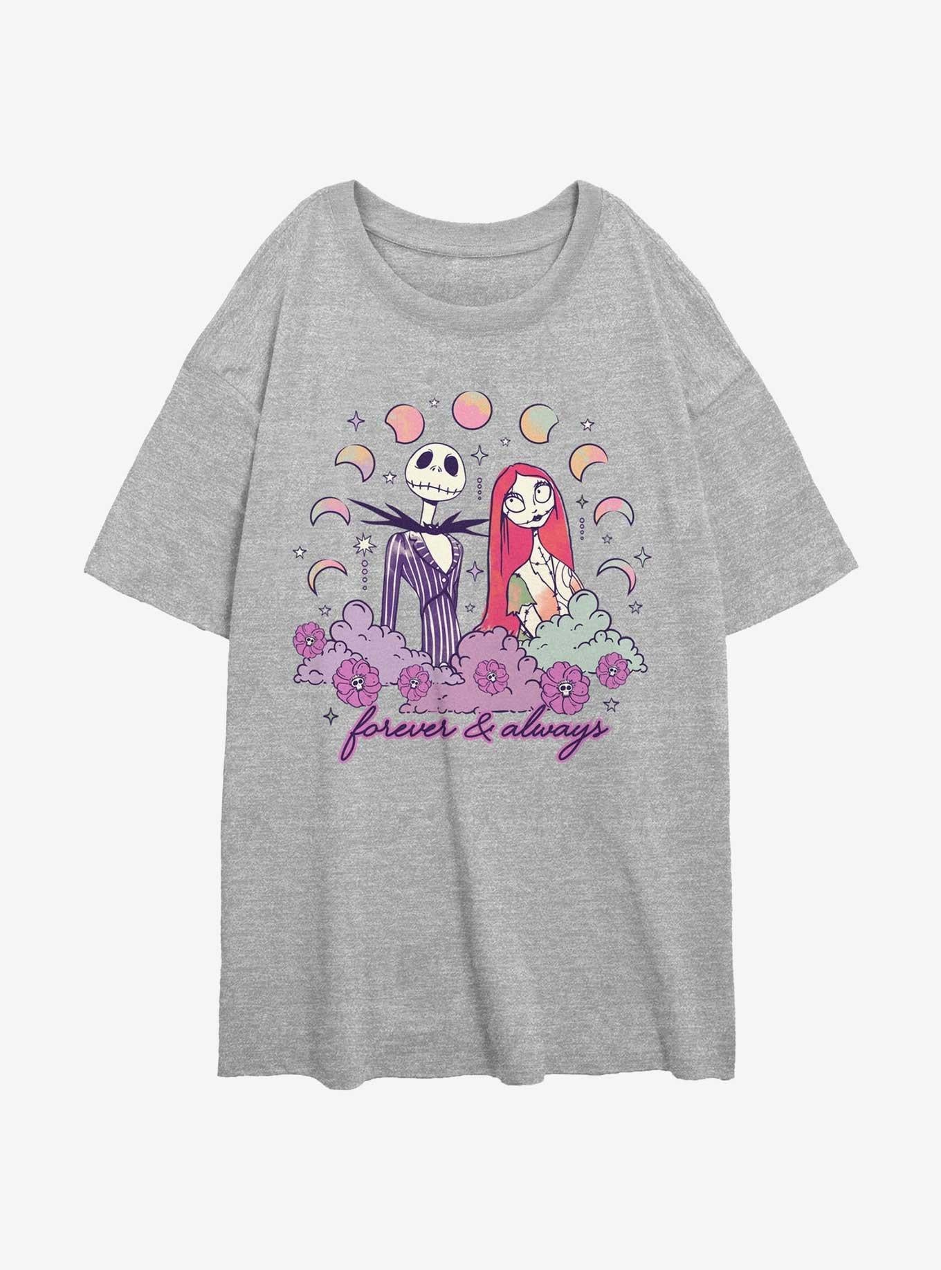 The Nightmare Before Christmas Jack Sally Forever And Always Girls Oversized T-Shirt T-Shirt | Viral Style | Great Gift Idea
