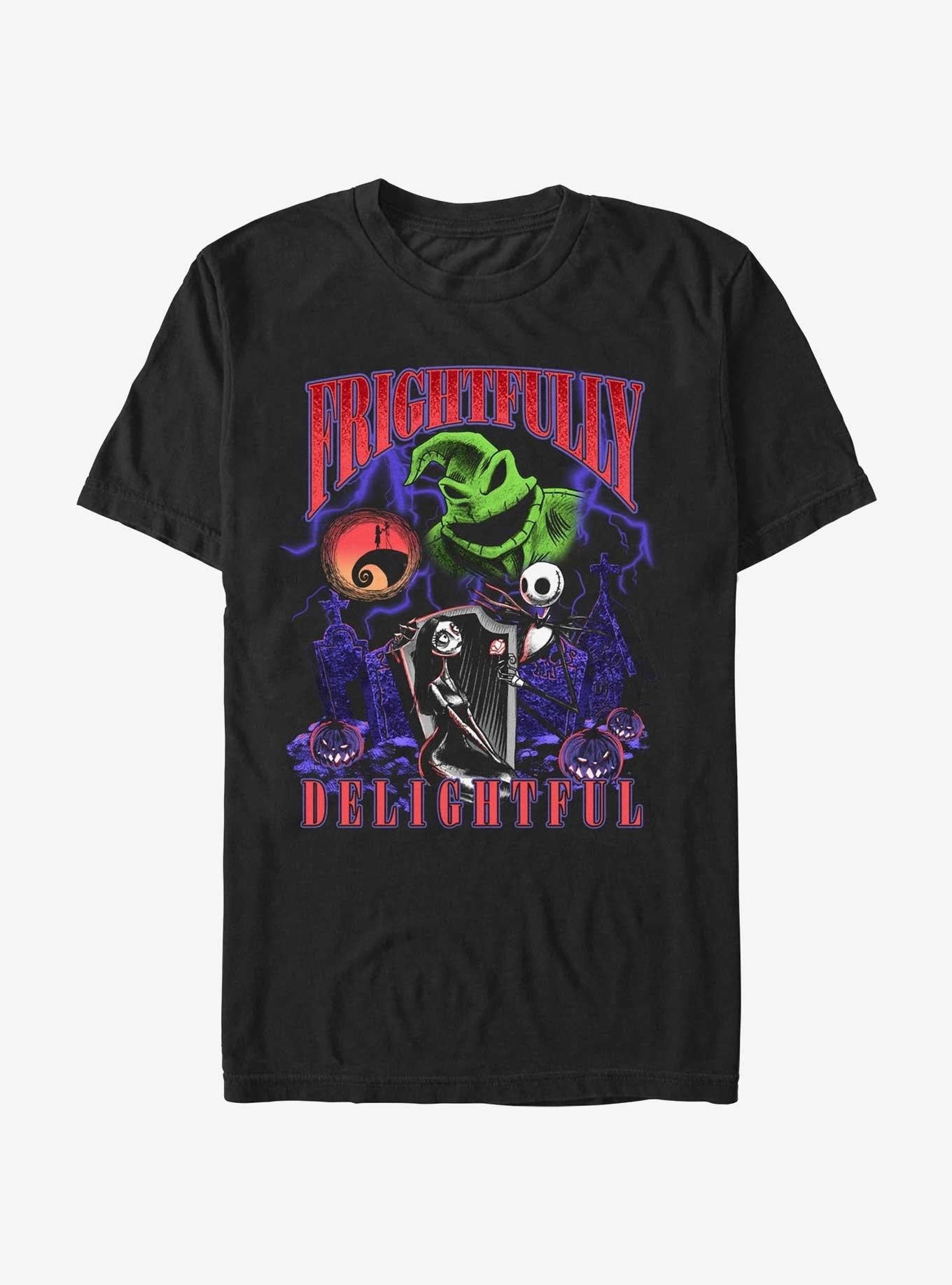 The Nightmare Before Christmas Frightfully Delightful T-Shirt T-Shirt | Best-Selling Artwork | High Demand Item
